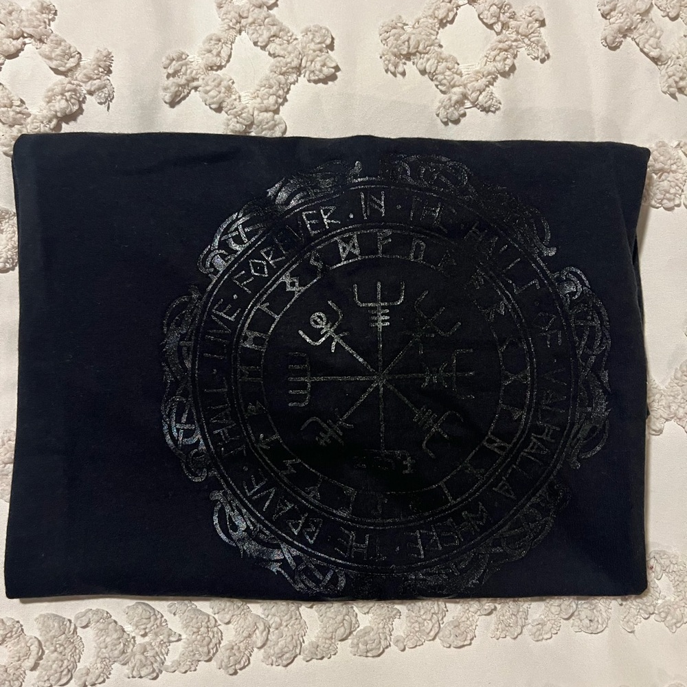 Black Graphic Clutch